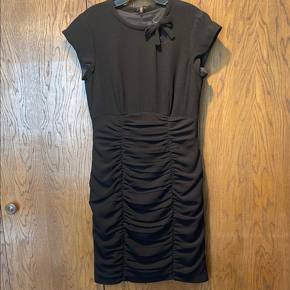 Nanette Lepore Black Ruched Dress